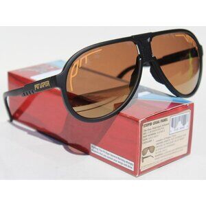 PIT VIPER The Exec Jethawk POLARIZED Sunglasses Black/Gold Revo NEW